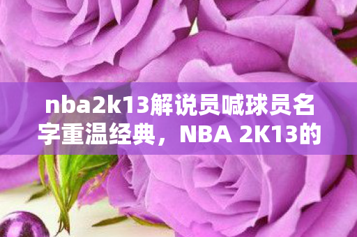 nba2k13解说员喊球员名字重温经典,NBA 2K13的解说魅力与游戏魅力,NBA 2K13,重温经典,感受解说魅力与游戏激情的碰撞 nba2k13解说员喊球员名字重温经典,NBA 2K13的解说魅力与游戏魅力,NBA 2K13,重温经典,感受解说魅力与游戏激情的碰撞