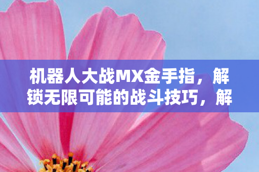 机器人大战MX金手指，解锁无限可能的战斗技巧，解锁无限战斗技巧，机器人大战MX金手指全攻略