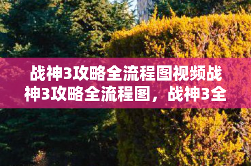 战神3攻略全流程图视频战神3攻略全流程图，战神3全流程攻略视频