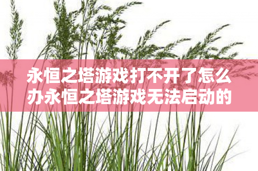 永恒之塔游戏打不开了怎么办永恒之塔游戏无法启动的困境与解决之道，永恒之塔游戏无法启动？解决之道在这里！