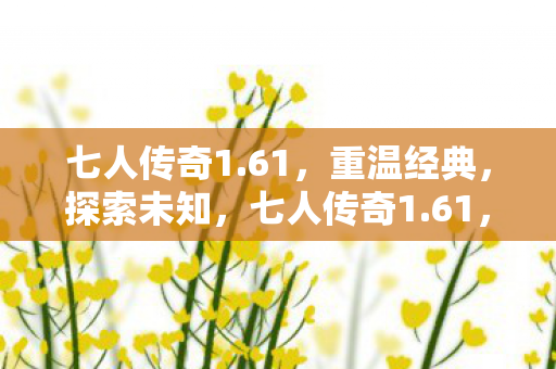 七人传奇1.61，重温经典，探索未知，七人传奇1.61，重温经典，探索未知之旅