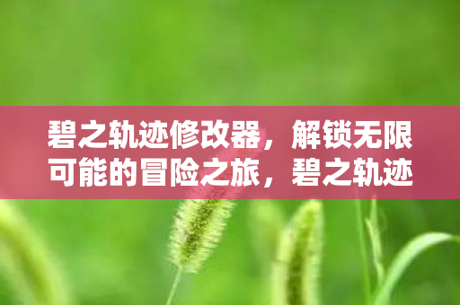 碧之轨迹修改器，解锁无限可能的冒险之旅，碧之轨迹修改器，解锁无限可能的冒险之旅