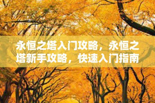 永恒之塔入门攻略,永恒之塔新手攻略,快速入门指南 永恒之塔入门攻略,永恒之塔新手攻略,快速入门指南