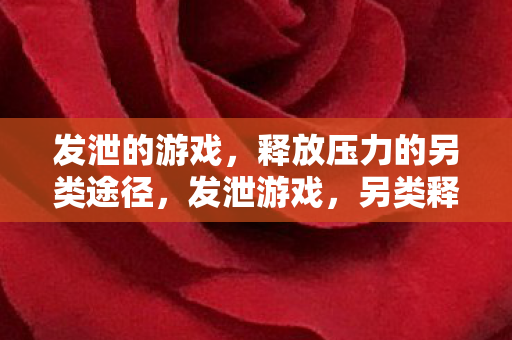 发泄的游戏，释放压力的另类途径，发泄游戏，另类释放压力的途径