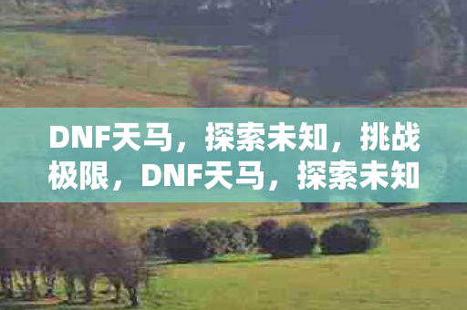 DNF天马，探索未知，挑战极限，DNF天马，探索未知，挑战极限