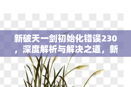 新破天一剑初始化错误230图片