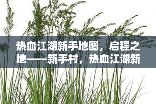 热血江湖新手地图图片
