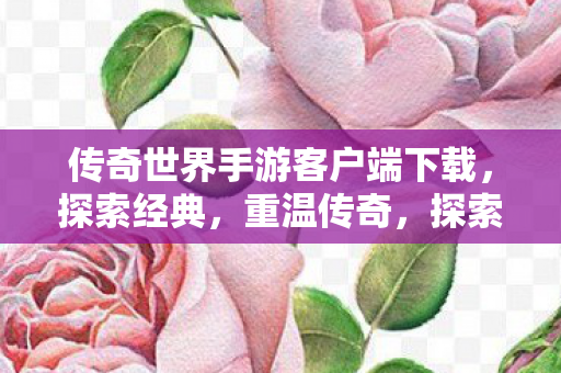 传奇世界手游客户端下载图片