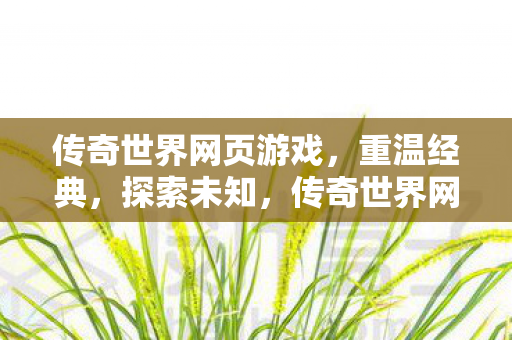 传奇世界网页游戏图片
