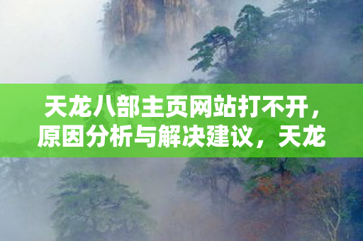 天龙八部主页网站打不开，原因分析与解决建议，天龙八部主页无法打开，原因分析与解决建议