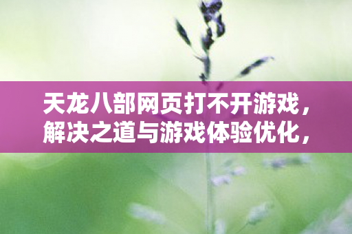 解决之道与体验优化全攻略图片