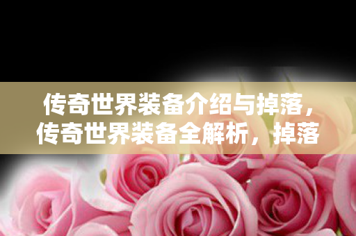 传奇世界装备介绍与掉落图片