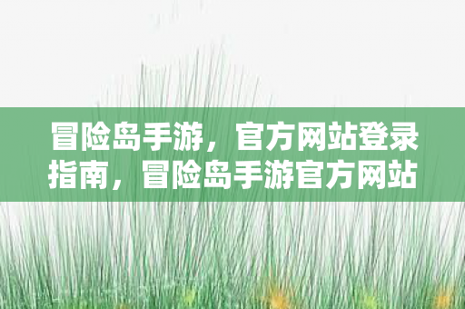 冒险岛手游官方网站登录指南图片