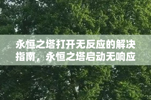永恒之塔打开无反应的解决指南,永恒之塔启动无响应的解决方法 永恒之塔打开无反应的解决指南,永恒之塔启动无响应的解决方法
