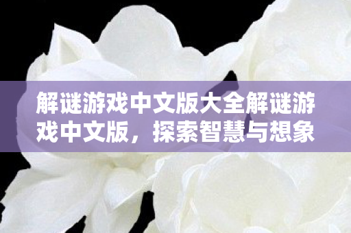 解谜游戏中文版大全解谜游戏中文版，探索智慧与想象的奇妙世界，探索智慧与想象的奇妙世界，解谜游戏中文版大全