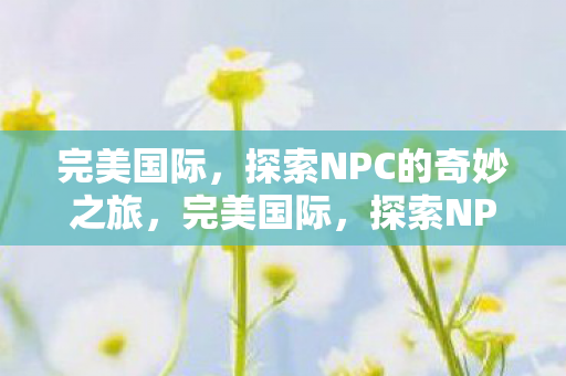 完美国际,探索NPC的奇妙之旅,完美国际,探索NPC的奇妙旅程 完美国际,探索NPC的奇妙之旅,完美国际,探索NPC的奇妙旅程