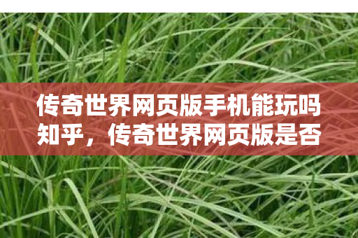 传奇世界网页版手机能玩吗知乎，传奇世界网页版是否能在手机上玩？
