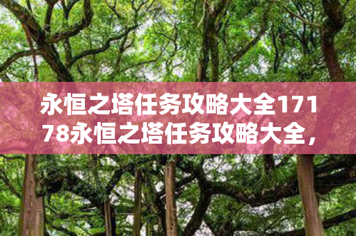 永恒之塔任务攻略大全17178永恒之塔任务攻略大全图片