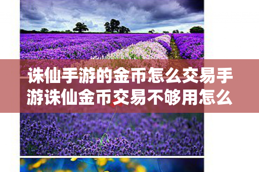 诛仙手游的金币怎么交易手游诛仙金币交易不够用怎么办，诛仙手游金币交易攻略，解决金币短缺的有效方法