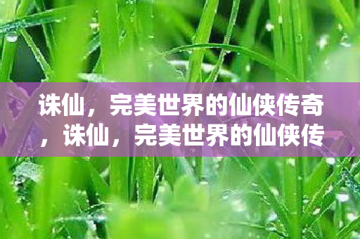 诛仙，完美世界的仙侠传奇，诛仙，完美世界的仙侠传奇