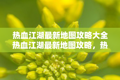 热血江湖最新地图攻略大全热血江湖最新地图攻略图片