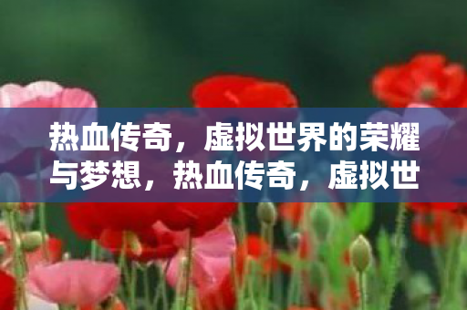 热血传奇，虚拟世界的荣耀与梦想，热血传奇，虚拟世界的荣耀与梦想
