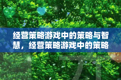 经营策略游戏中的策略与智慧，经营策略游戏中的策略与智慧，如何成为游戏高手？