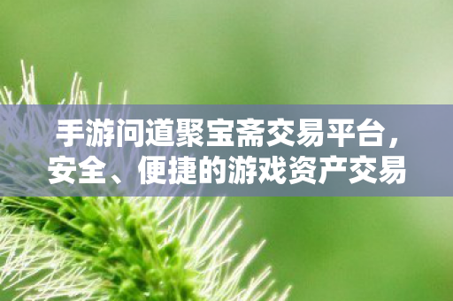 手游问道聚宝斋交易平台，安全、便捷的游戏资产交易新选择，手游问道聚宝斋，安全便捷的游戏资产交易新选择
