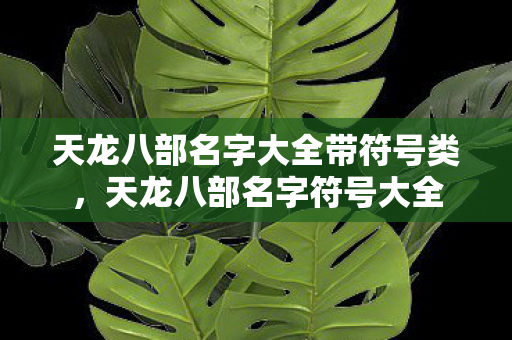 天龙八部名字大全带符号类,天龙八部名字符号大全 天龙八部名字大全带符号类,天龙八部名字符号大全