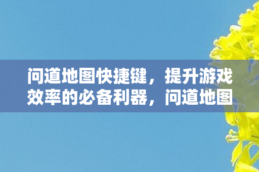问道地图快捷键，提升游戏效率的必备利器，问道地图快捷键，提升游戏效率的必备利器