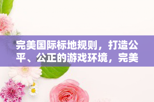 完美国际标地规则，打造公平、公正的游戏环境，完美国际，标地规则确保游戏公平、公正