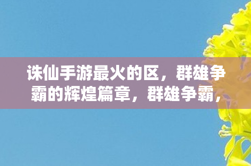 诛仙手游最火的区，群雄争霸的辉煌篇章，群雄争霸，诛仙手游最火区辉煌篇章