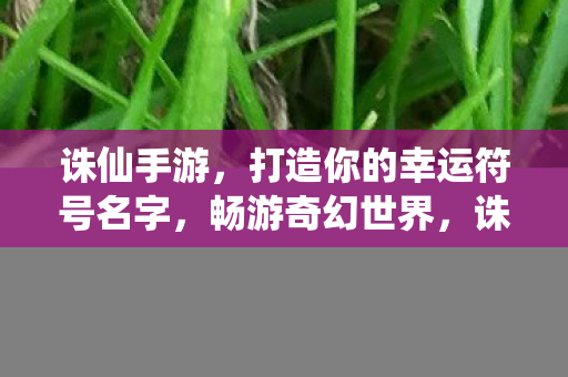 诛仙手游，打造你的幸运符号名字，畅游奇幻世界，诛仙手游，打造幸运符号名字，畅游奇幻世界