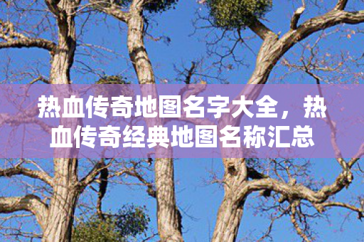 热血传奇经典地图名称汇总图片