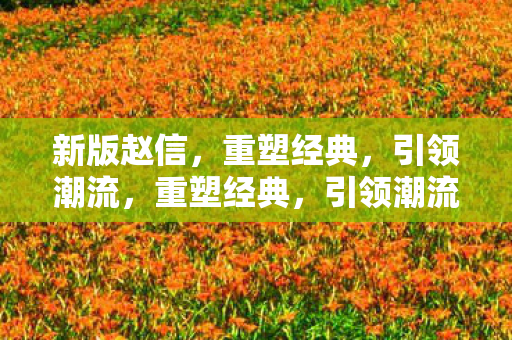 新版赵信，重塑经典，引领潮流，重塑经典，引领潮流，新版赵信登场