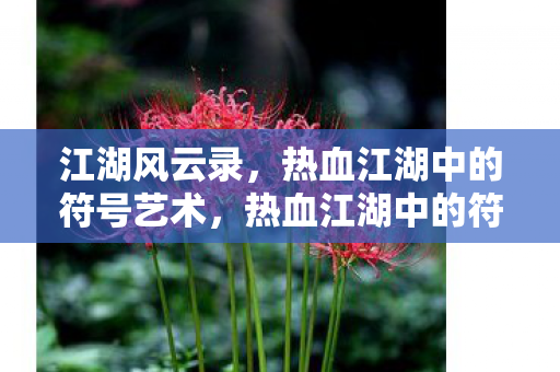 江湖风云录，热血江湖中的符号艺术，热血江湖中的符号艺术，江湖风云录