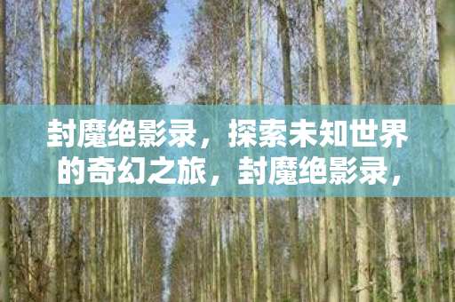 封魔绝影录，探索未知世界的奇幻之旅，封魔绝影录，探索未知世界的奇幻之旅