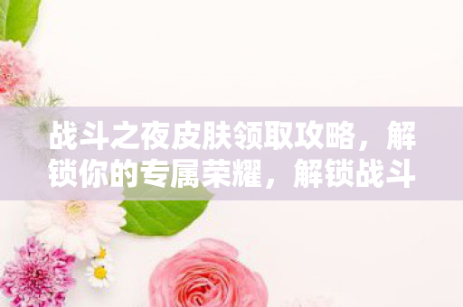 战斗之夜皮肤领取攻略图片