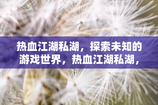 热血江湖私湖,探索未知的游戏世界,热血江湖私湖,探索未知的游戏世界 热血江湖私湖,探索未知的游戏世界,热血江湖私湖,探索未知的游戏世界