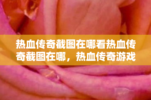 热血传奇截图在哪看热血传奇截图在哪,热血传奇游戏截图查看方法 热血传奇截图在哪看热血传奇截图在哪,热血传奇游戏截图查看方法