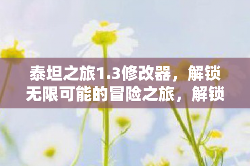 泰坦之旅1.3修改器，解锁无限可能的冒险之旅，解锁无限冒险，泰坦之旅1.3修改器