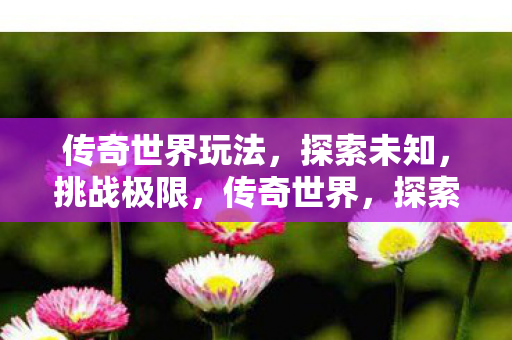 传奇世界玩法，探索未知，挑战极限，传奇世界，探索未知，挑战极限