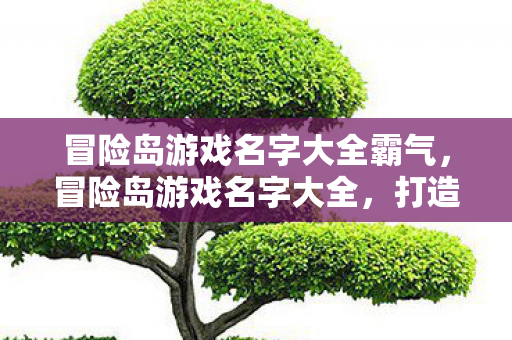 冒险岛游戏名字大全霸气，冒险岛游戏名字大全，打造你的霸气角色名！