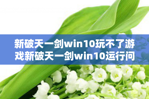新破天一剑win10玩不了游戏新破天一剑win10运行问题解析,新破天一剑win10运行问题解析 新破天一剑win10玩不了游戏新破天一剑win10运行问题解析,新破天一剑win10运行问题解析