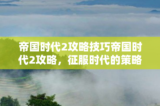 帝国时代2攻略技巧帝国时代2攻略图片