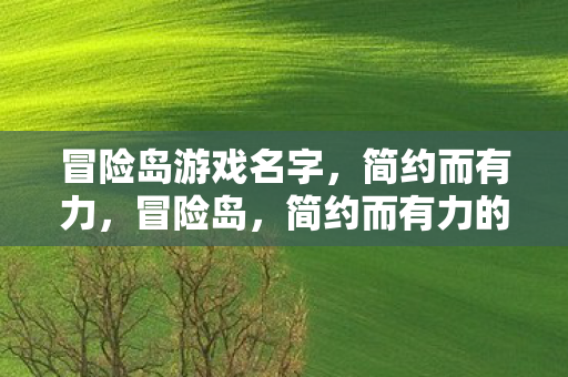 简约而有力的游戏名字图片
