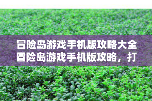冒险岛游戏手机版攻略大全冒险岛游戏手机版攻略图片