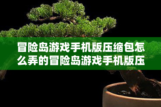 冒险岛游戏手机版压缩包怎么弄的冒险岛游戏手机版压缩包获取指南图片