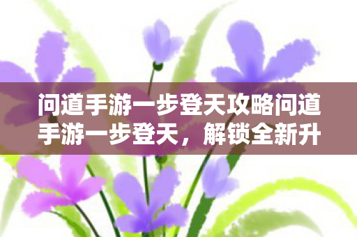 问道手游一步登天攻略问道手游一步登天图片