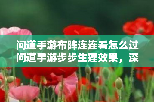 问道手游布阵连连看与步步生莲效果深度解析及实战应用图片